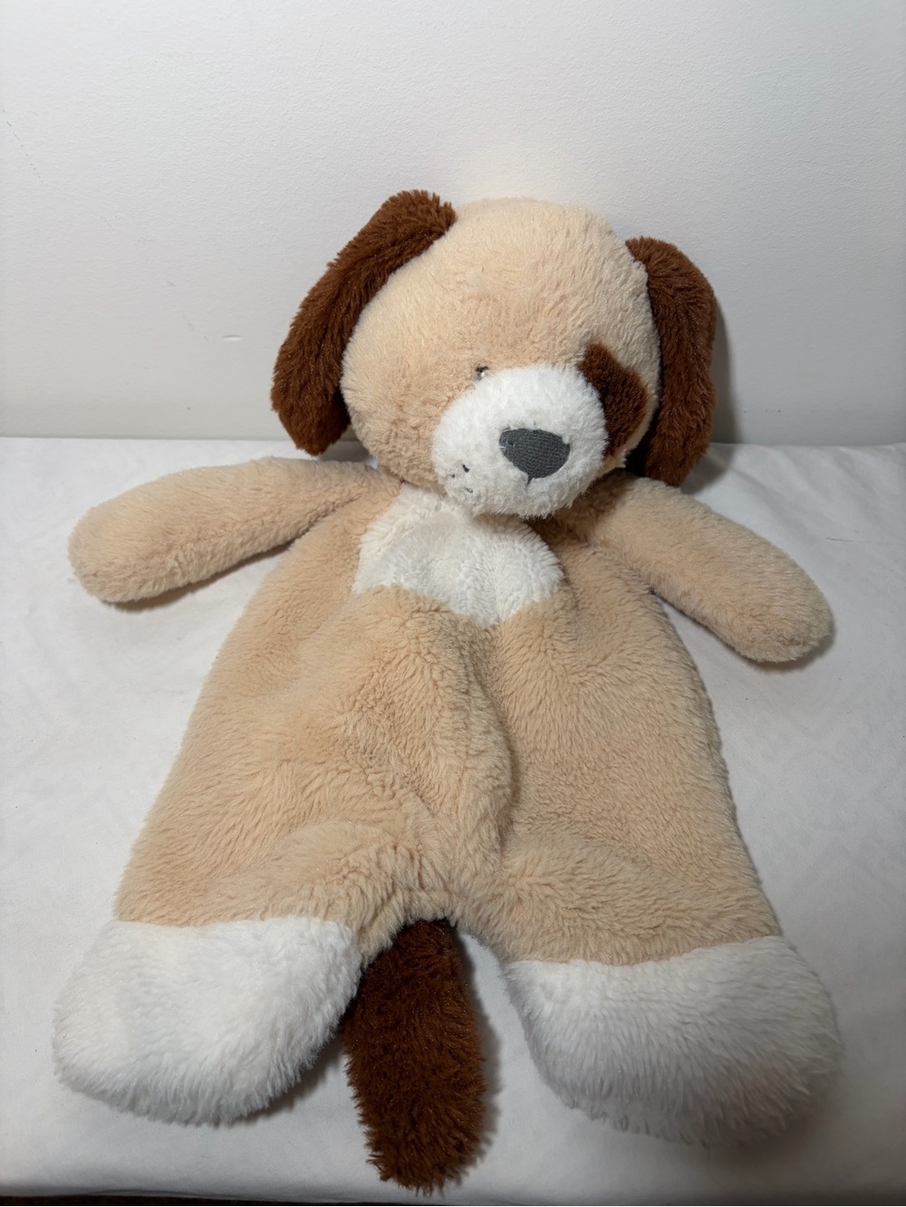 GANZ Beige and Brown Plush Puppy Comforter